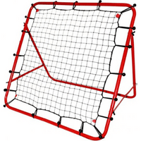 Een rood frame met een net in het midden.